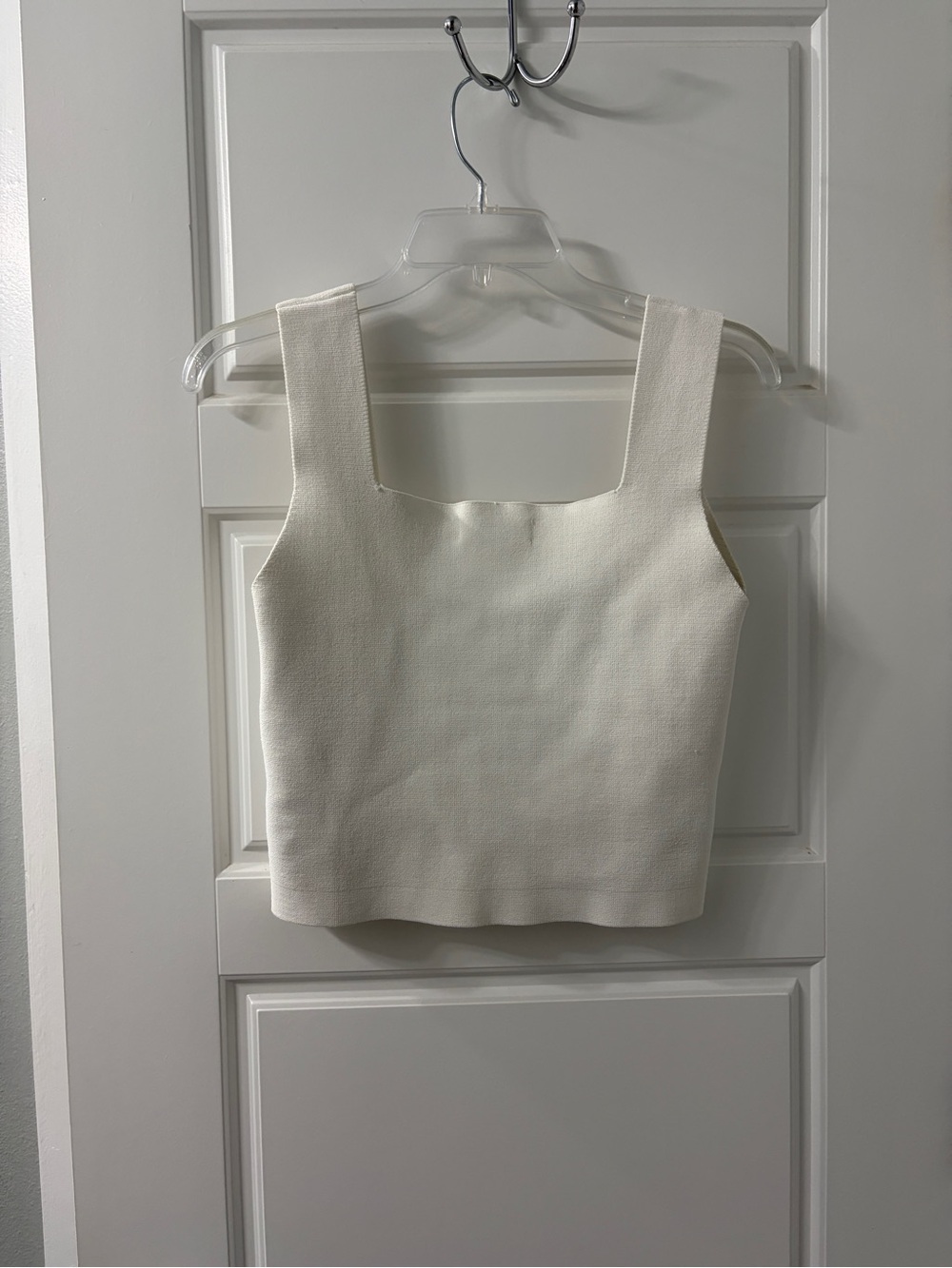 Listicle White Square-Neck Ribbed Crop Top - Picture 8 of 8